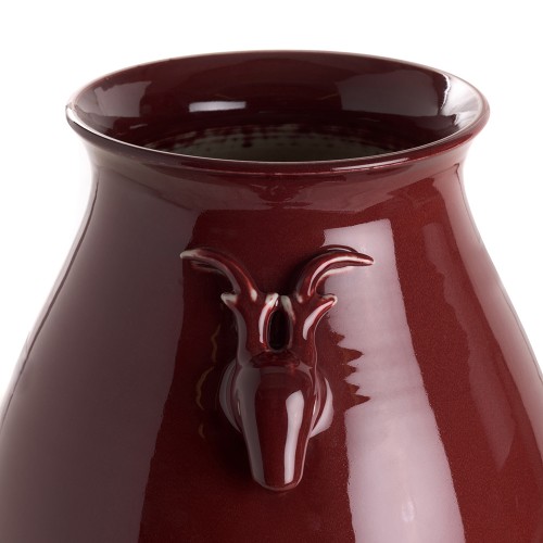 Vase deers handle 'ox blood'