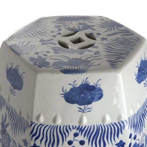 Stool blue white
