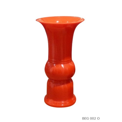 Corolla vase ls beijing glass coral