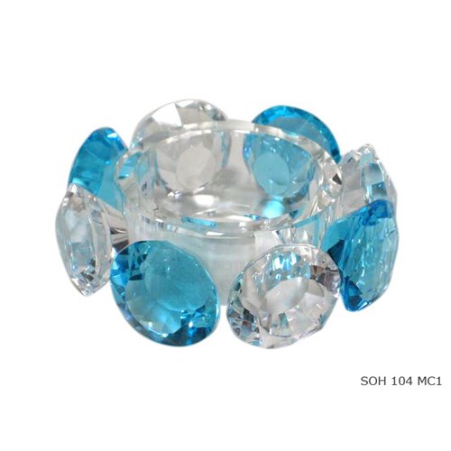 Napkin holder diamond blue white