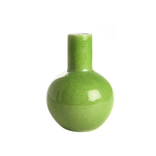 Straight neck vase acid green s