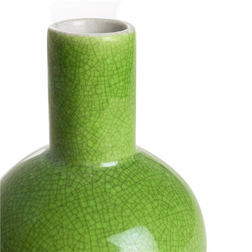 Vase col droit vert acide s