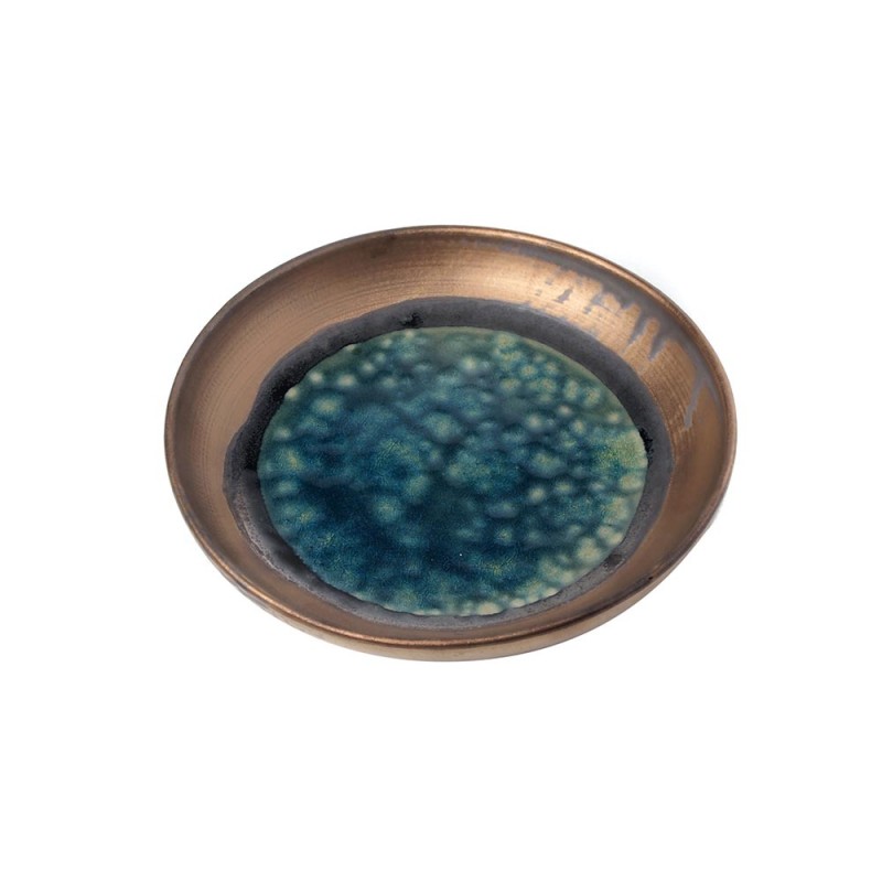 Plate turquoise metal