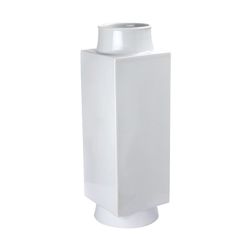 Square vase white