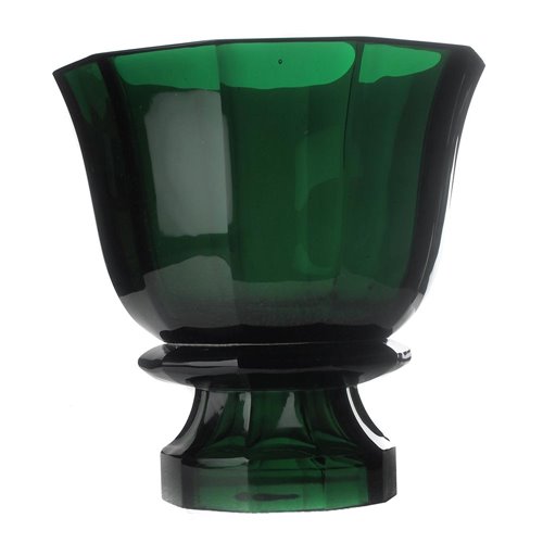 Cup molten glass emerald