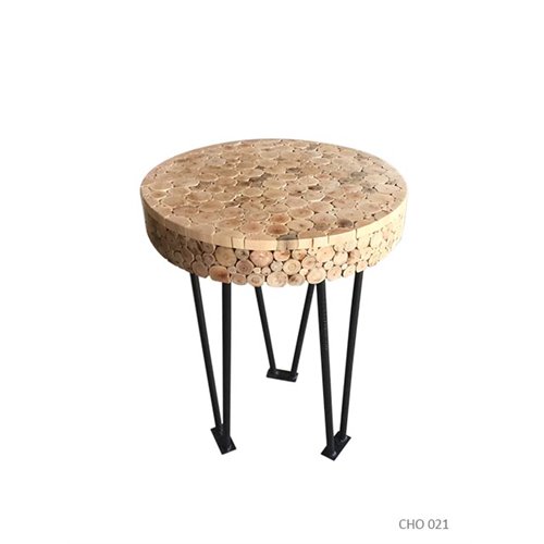 Side table round wood
