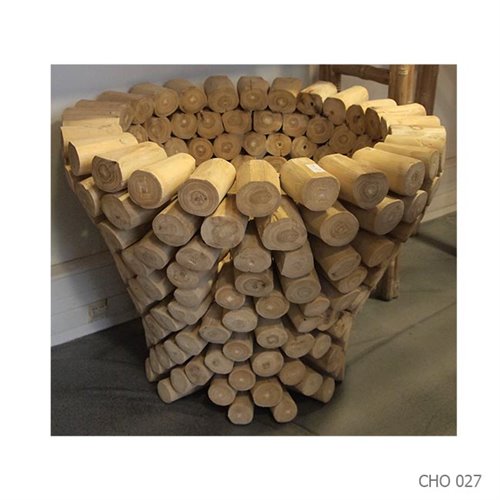 Side table eucalyptus log