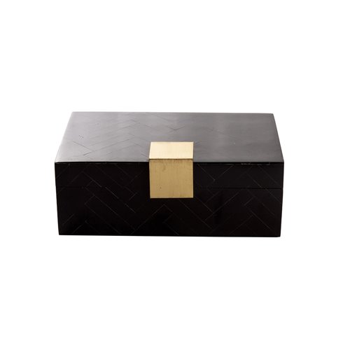Box black resin and brass 