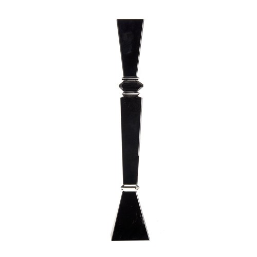 Candleholder square crystal black xl