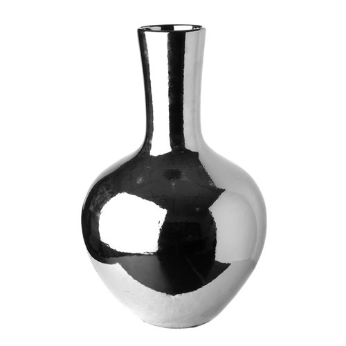 Straight neck vase silver L