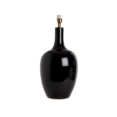 Lampe basse vase oignon noir