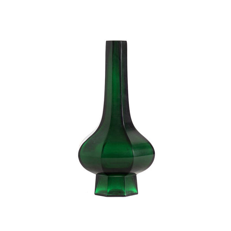 Collar vase octogonal emerald
