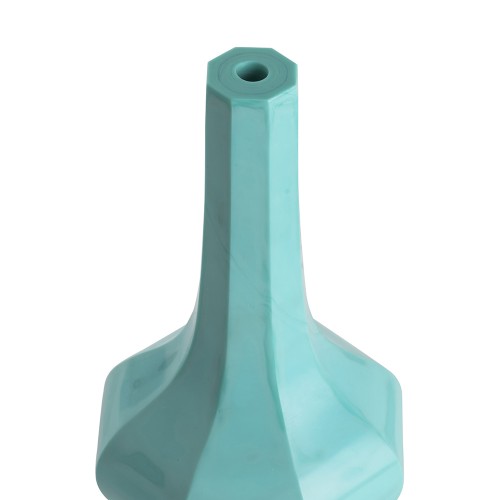 Vase col long octogonal turquoise