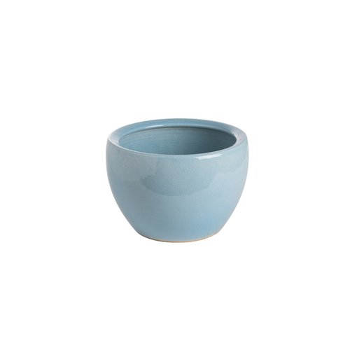 Planter pot crackled blue S