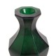 Octagonal vase emerald