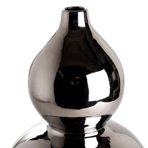 Gourd vase silver smooth