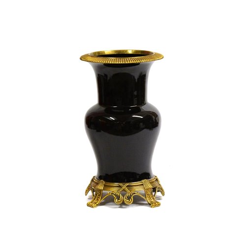 Vase corolle noir imperial M