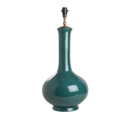 Lamp base straight neck imperial green