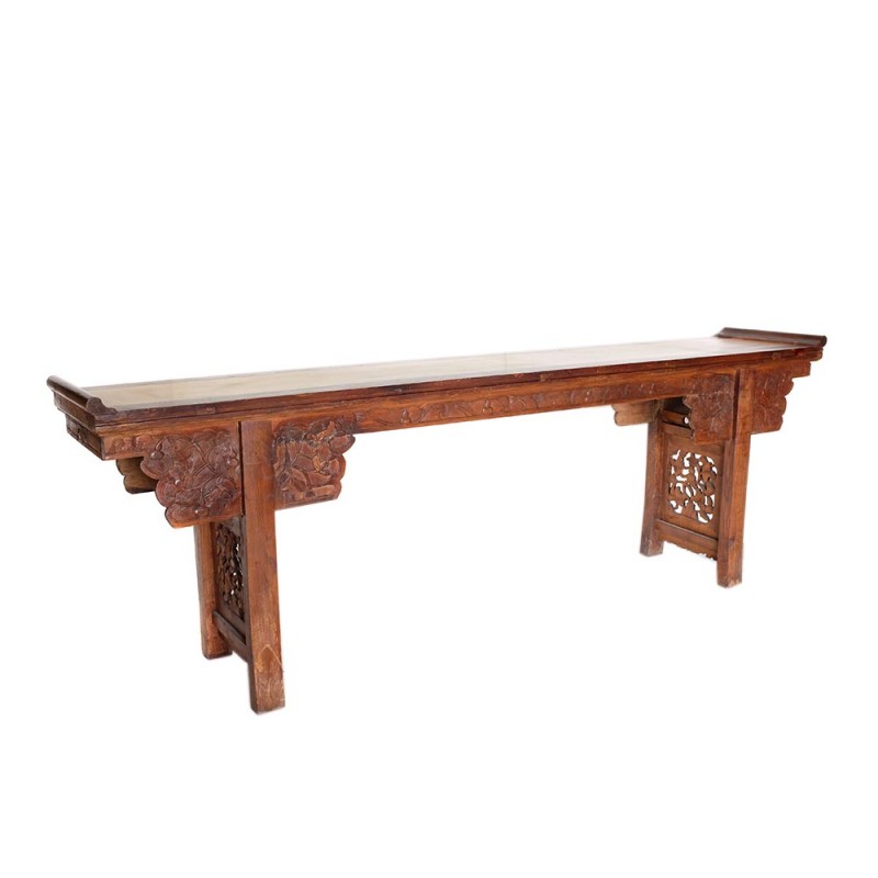 Console chine laque rouge