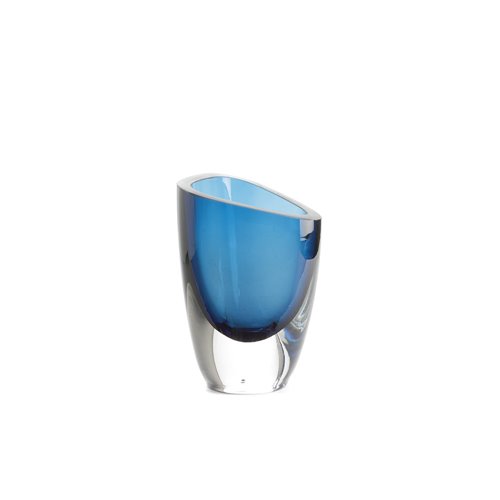 Vase blown glass Ella blue S