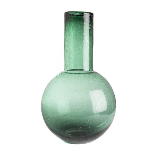 Vase with straight neck green L