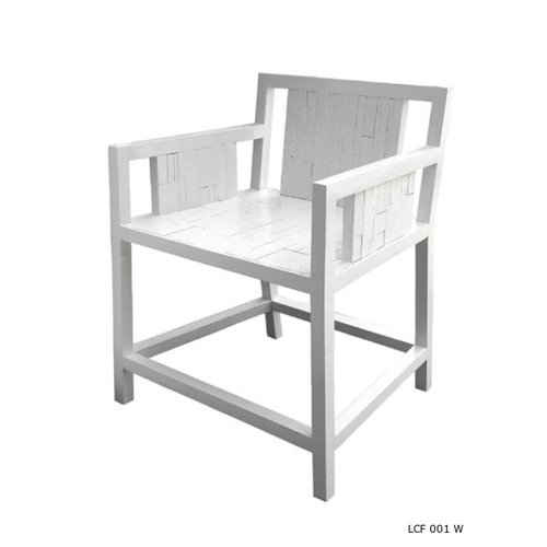 Armchair float wood white