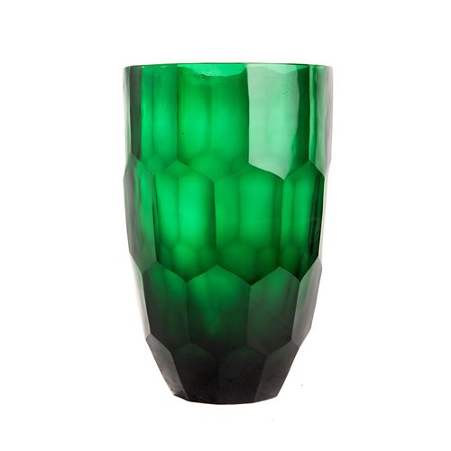 Vase honeycomb emerald L