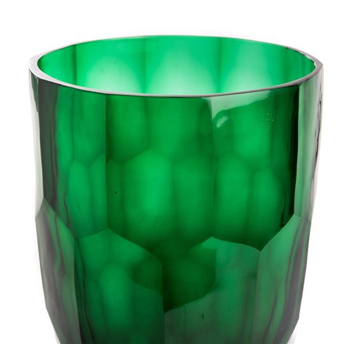 Vase honeycomb emerald L