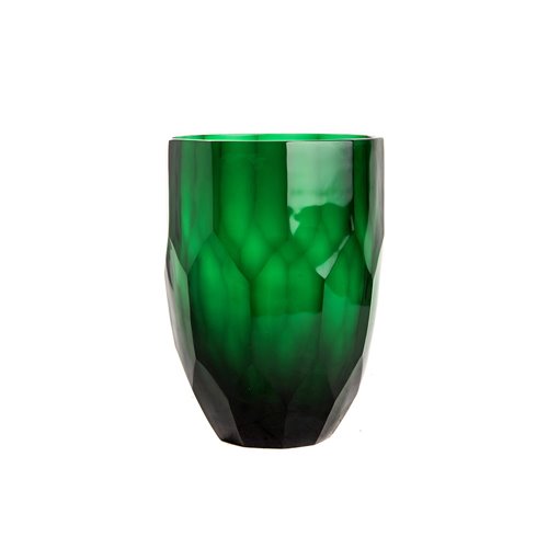 Vase honeycomb emerald M