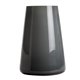 Gray opaque glass conical vase