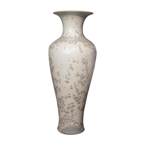 Vase nacré blanc inspiré du style Liuye Ping