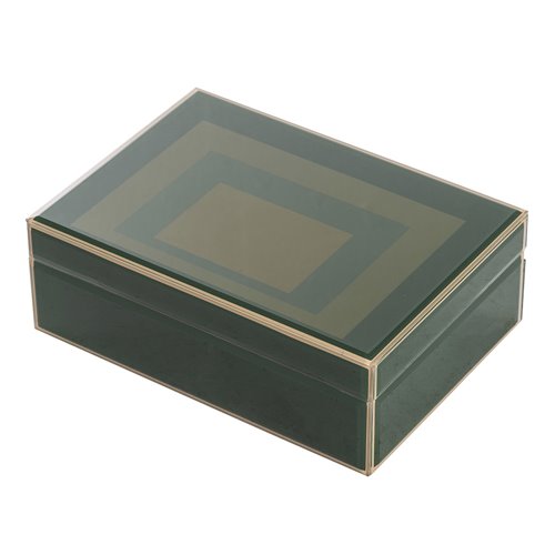 Glass box dark green L