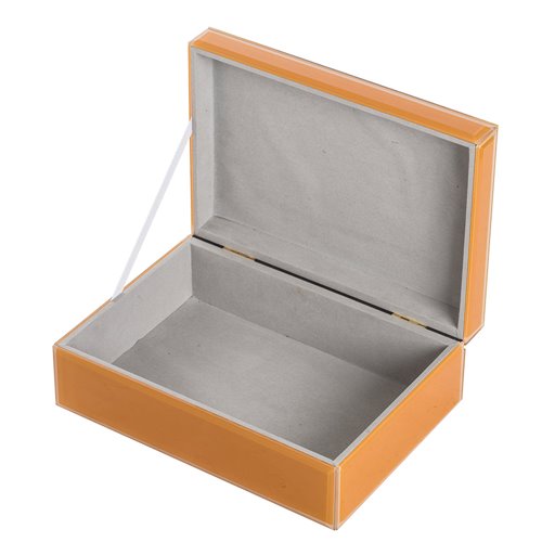 Glass box yellow and brown L