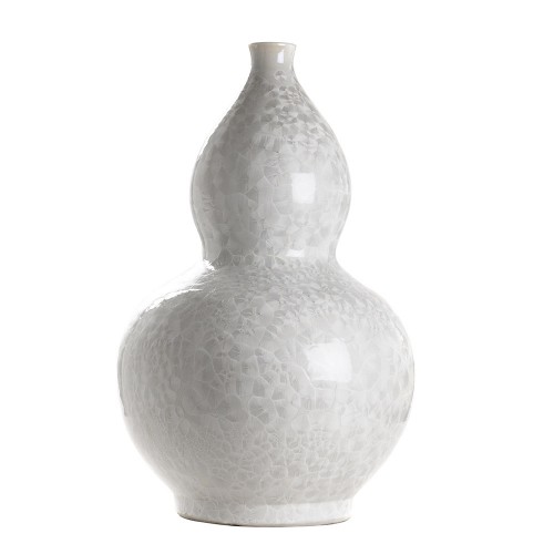 Vase double gourde nacré inspiré du style Hulu Ping M
