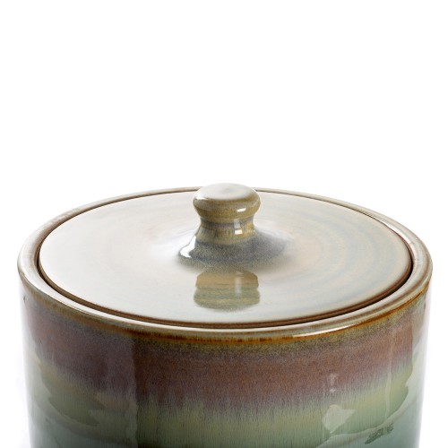 Multicolor reactive glaze straight porcelain jar