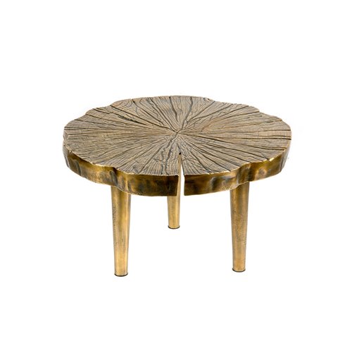 Table basse Tensao en fonte d'aluminium patinée bronze doré
