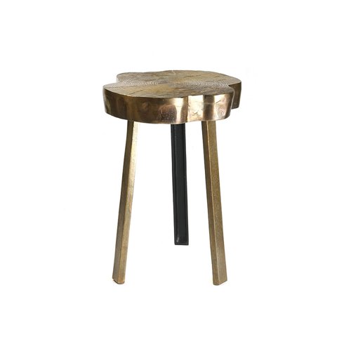 Gilded bronze patinated cast aluminum Tensao side table