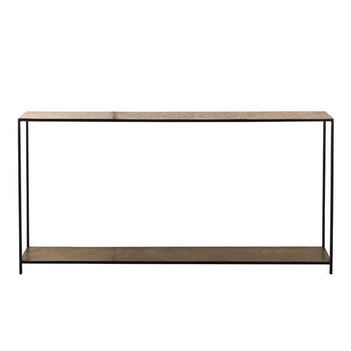 Gilded bronze patinated cast aluminum two tray console