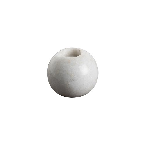Ball candleholder marble L