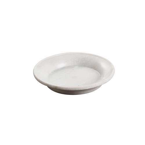 Platter round sculpted marble M