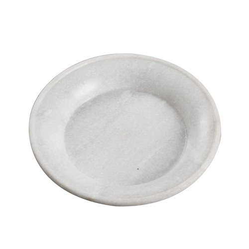 Platter round sculpted marble M