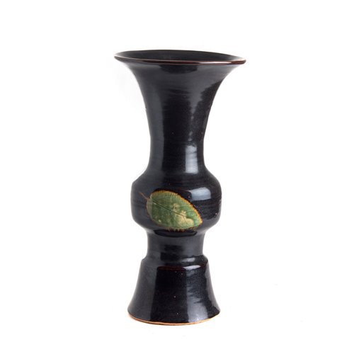Vase corolla black reactive green leaf