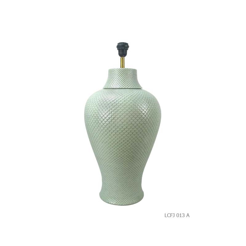 Lampe meiping ecailles celadon