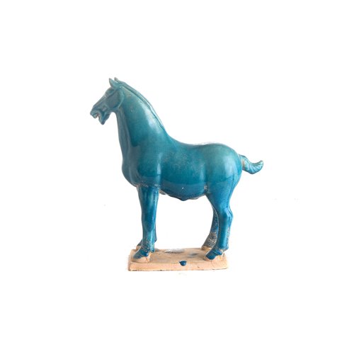 Horse tang reactive glazed turquoise M
