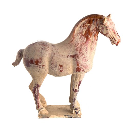 Horse tang reactive glazed red L