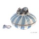 Candle box round elephant blue