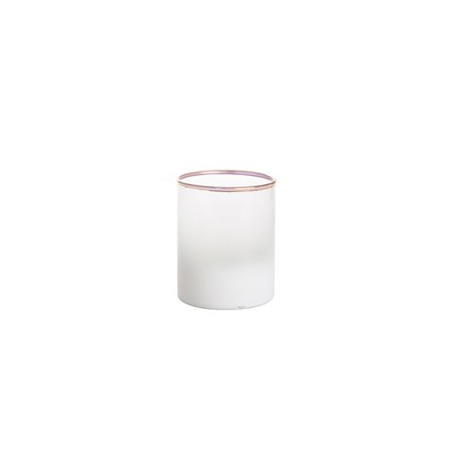 Candleholder white and clear