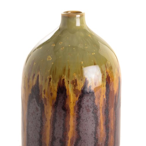 Brown drip medium vase M
