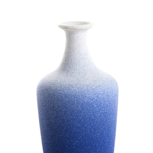 Vase bouteille bleu neige