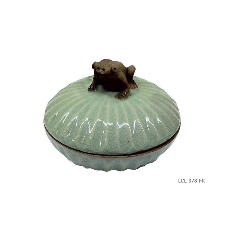 Round box frog celadon